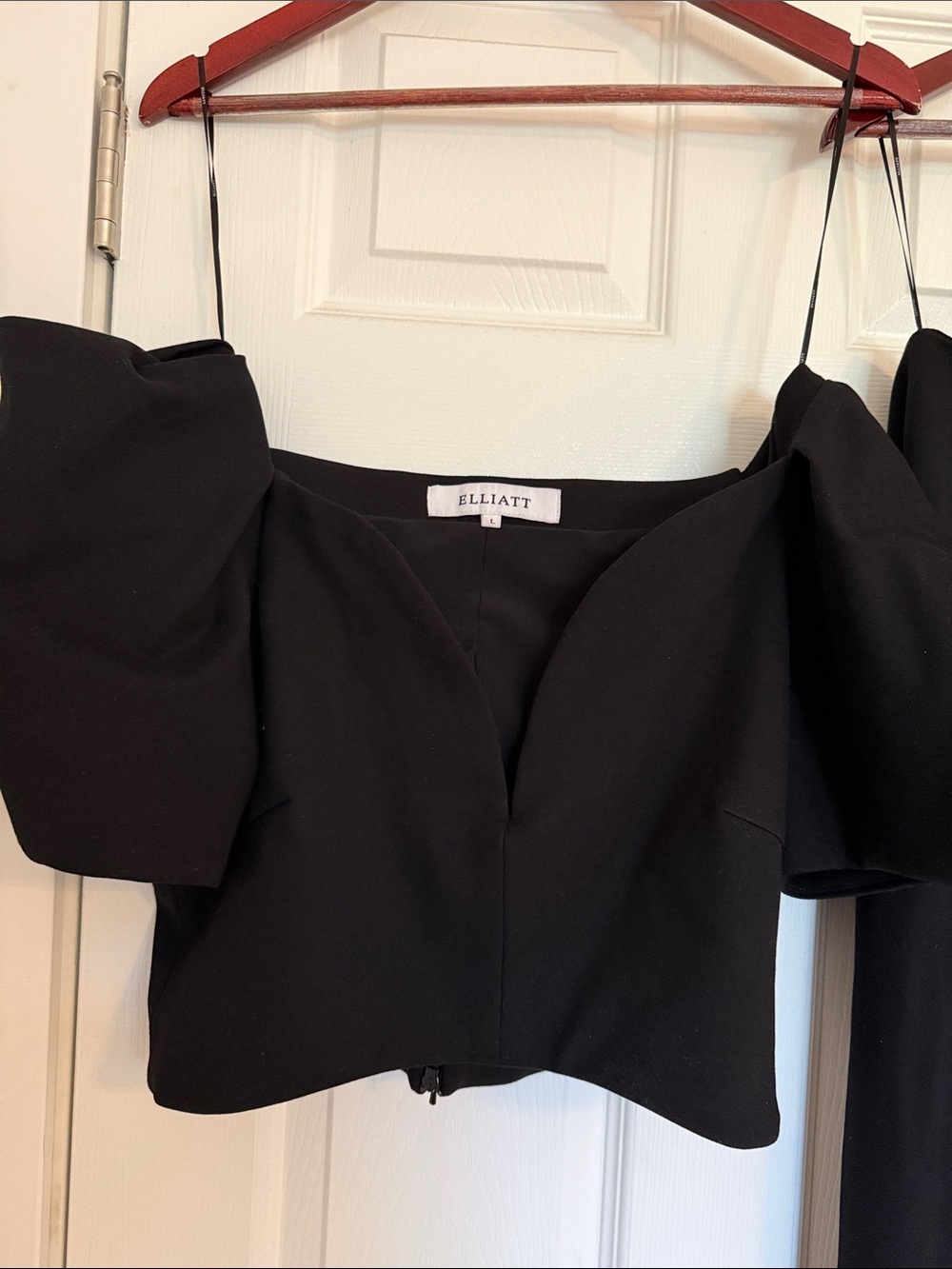 Aeriel Black Puff Sleeve Two-Piece Dress LULUS/ELLIATT - Picture 8 of 8